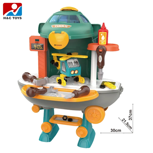 2 in 1 diy airplane repair tool set toys tool toy workbench educational toys for children