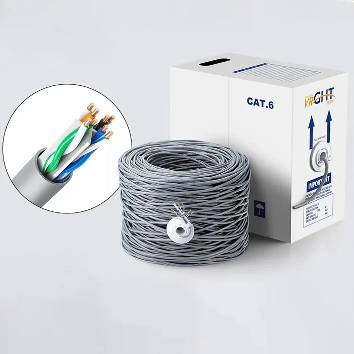 High quality With Competitive price 24AWG UTP 4 pair CCA cat6 cat5e network LAN cable