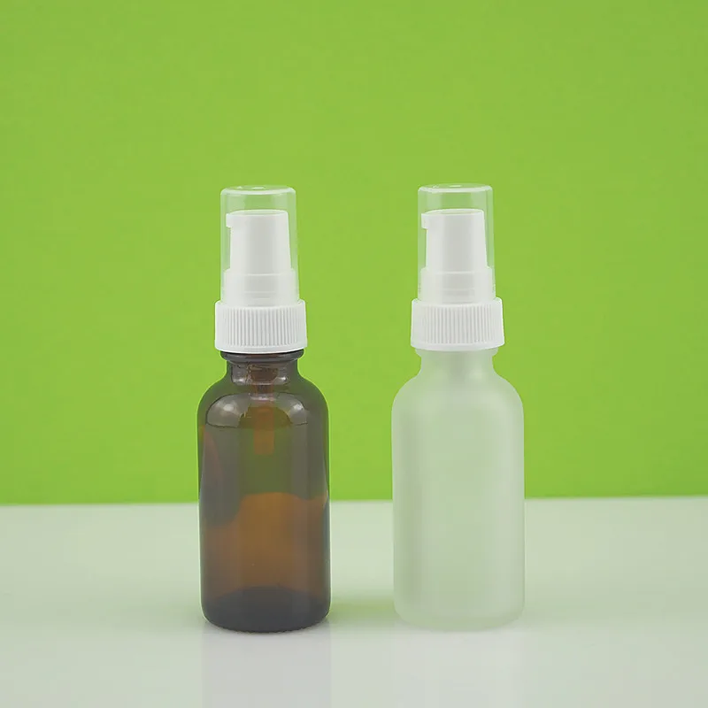 1oz empty matte amber essential oil glass bottle with dropper