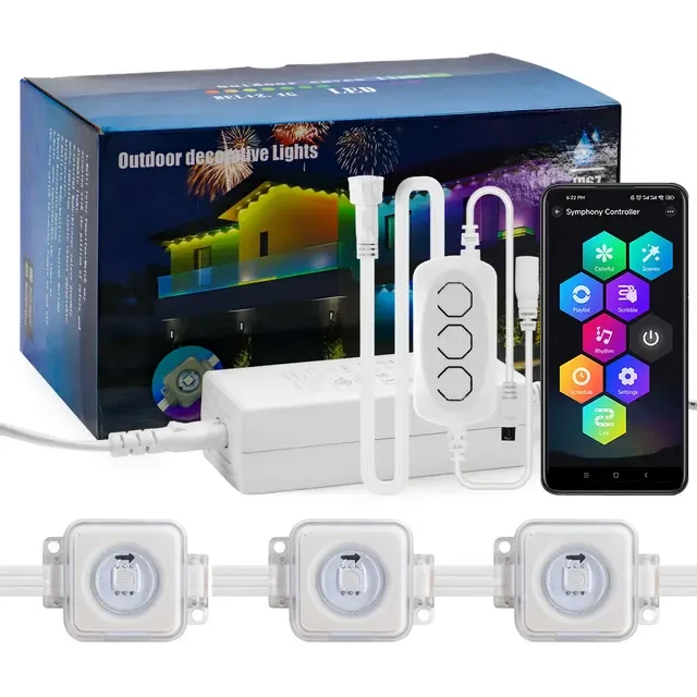 permanent christmas IP68 smart house exterior led eave light pixel permanent outdoor holiday lights Permanent Christmas Light
