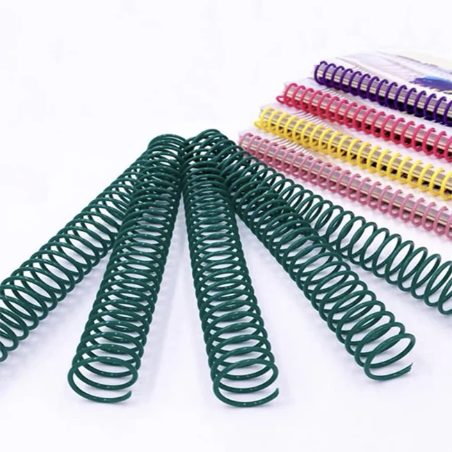 Factory Good Price High quality Colorful Metal Spiral Coiled PVC Plastic Single Nylon Coated Coils Spiral Wire
