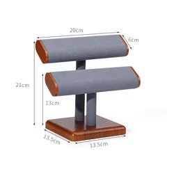 Jinsky Necklace Organizer Jewelry Display Stand Jewelry Organizer T-Bar Headband Holder for Chains, Bracelets, Earring Showcase