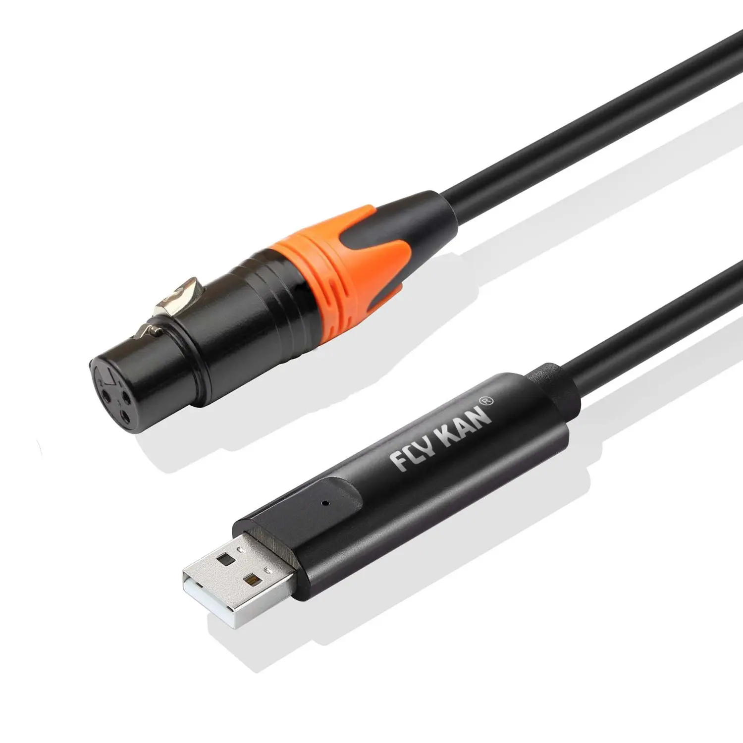 Studio XLR to USB-A Interface Cable USB to XLR Adapter to Capture Professional Audio Microphone for Smartphone/Tablet/Computer