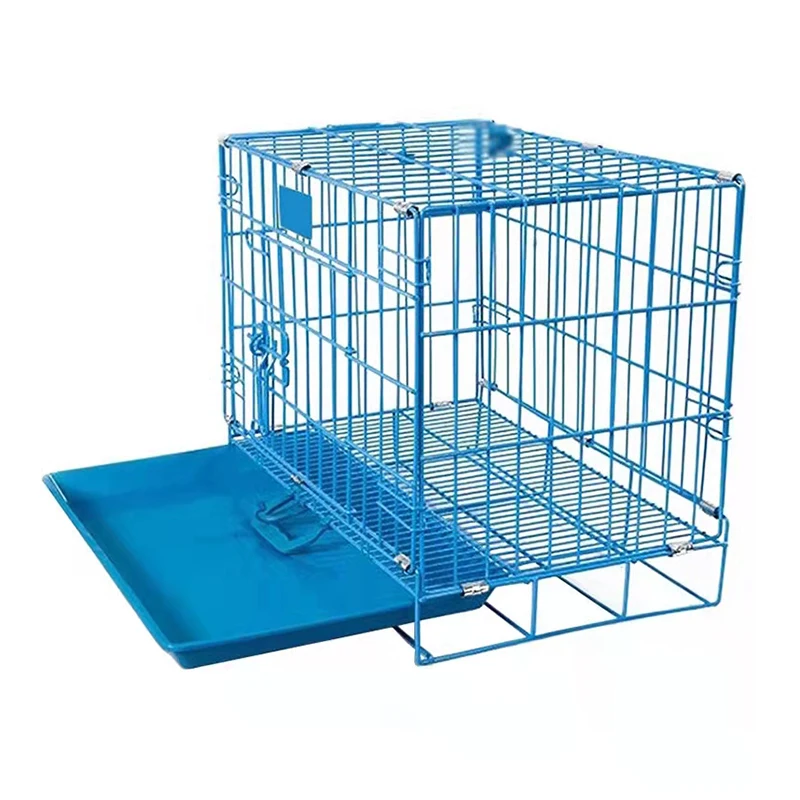 Relaxlines large size double door metal pet Cage Metal Kennels Tray Heavy Duty collapsible Dog cage