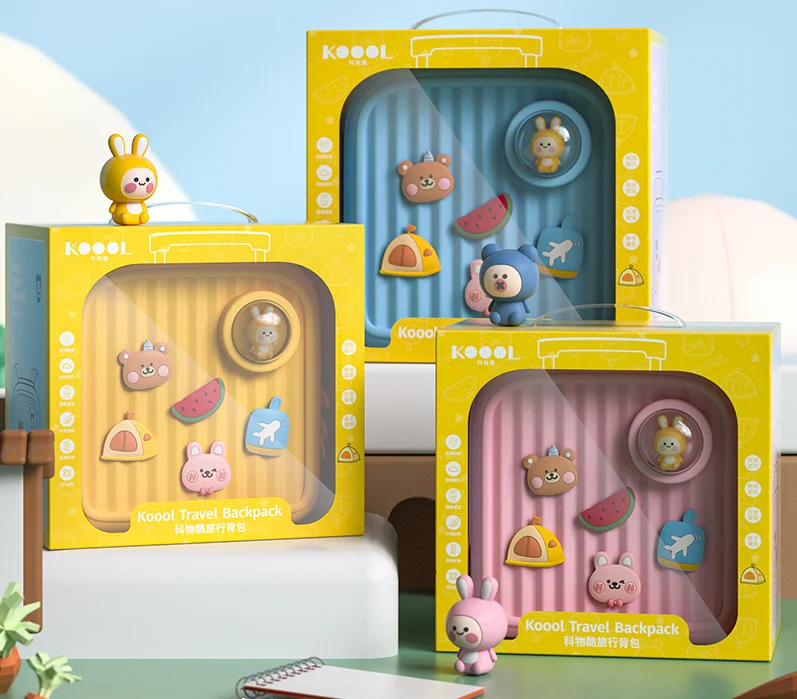 high quality cartoon bags travel bags EVA school luggage suitcase  for kids children