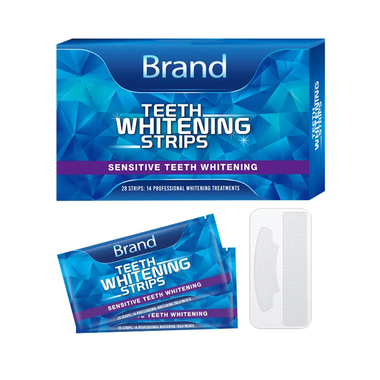 Private Logo White Smile Professional 28 Strips Teeth Whitening strips Direct White Teeth Bleaching Strip for Stain removal