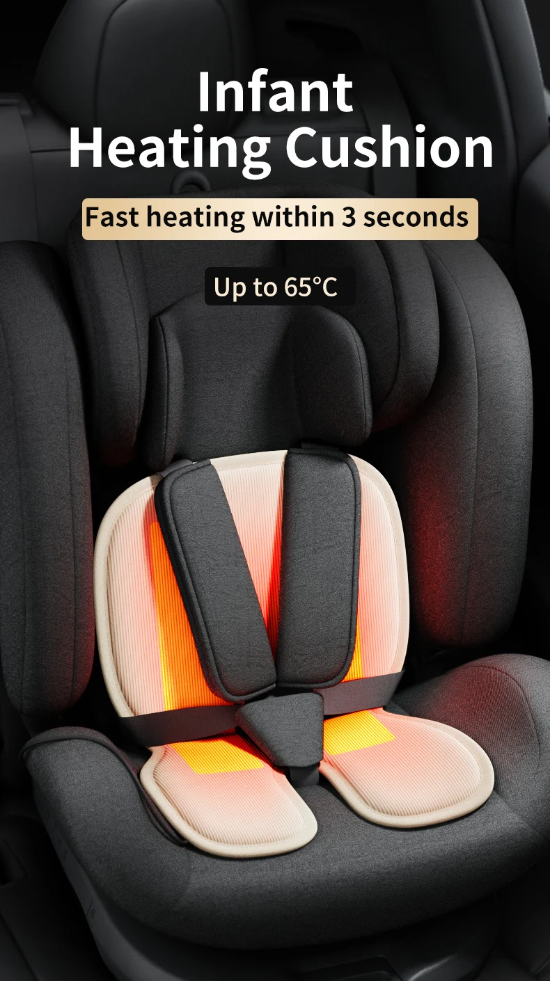 Anjuny infant safety baby sheepskin child car seat cushion white high quality with harness adjustable child car seat covers