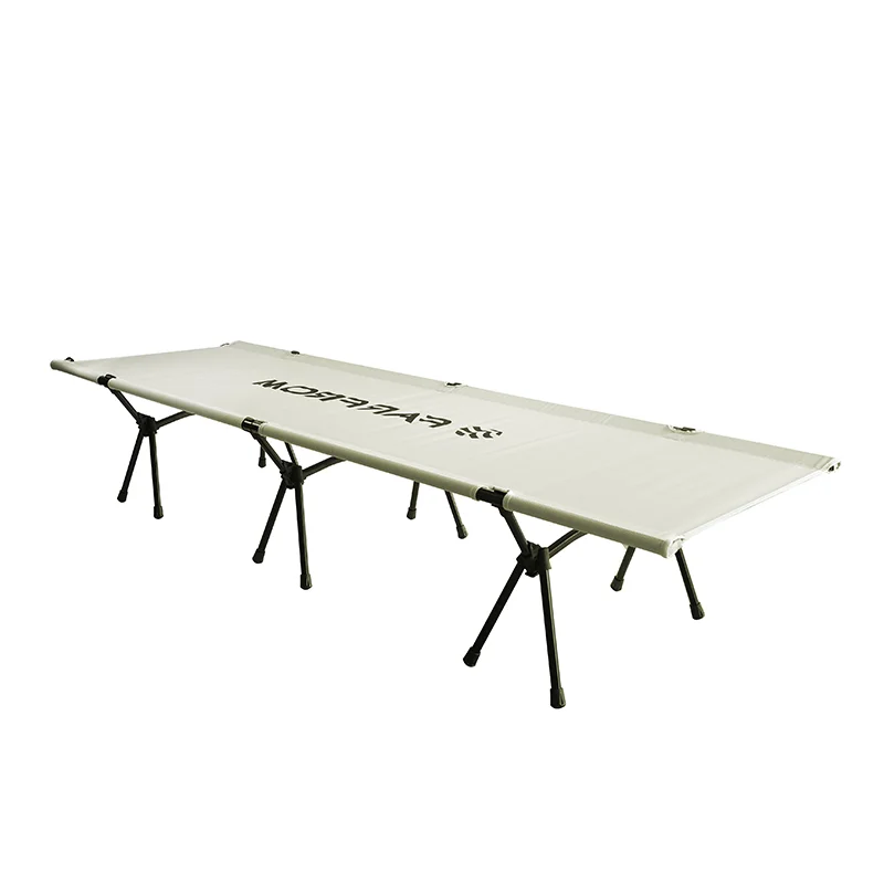 Portable Folding Camping Beach Bed Cot Single Durable Aluminum Alloy Outdoor Luxury Sleeping Folding Camping Bed