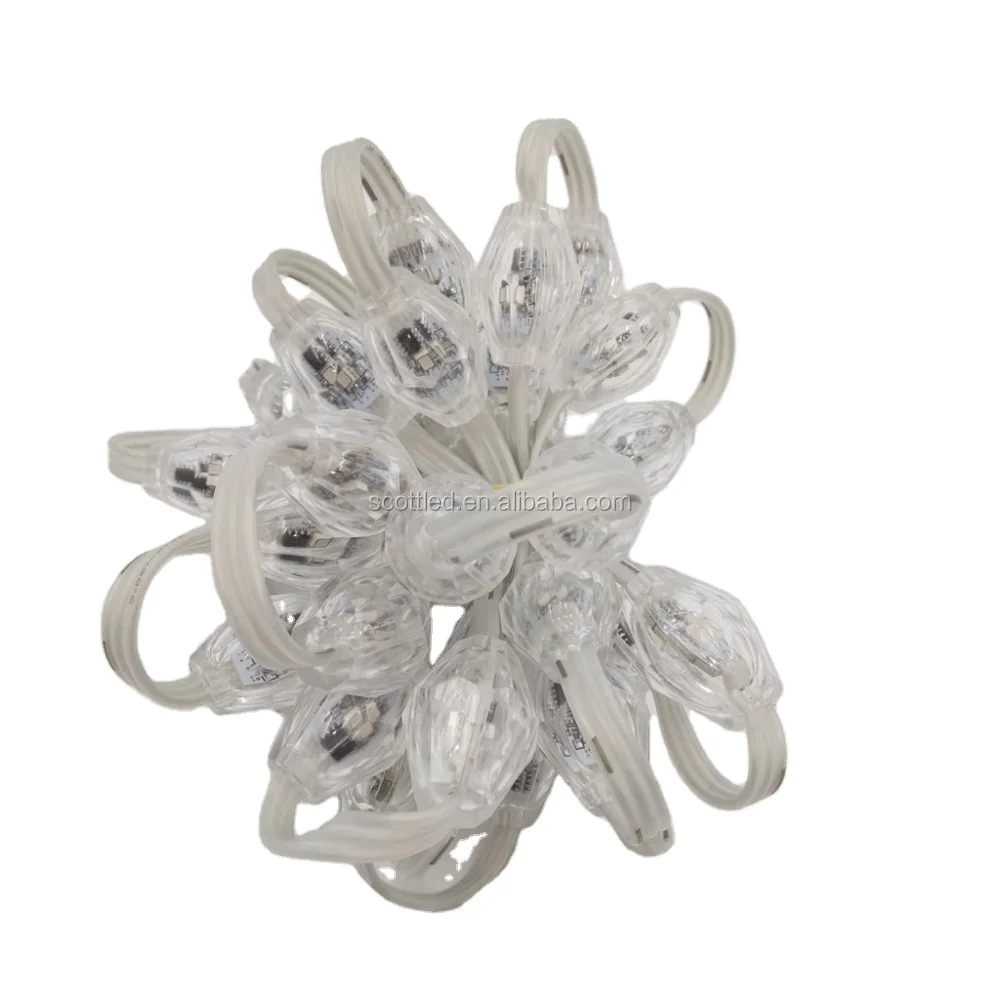 18 мм 3D пикселей светодиодный шар Smart RGB SM16703 полный цвет DC12V 6 шт. SMD3535 водонепроницаемые светодиодные лампы