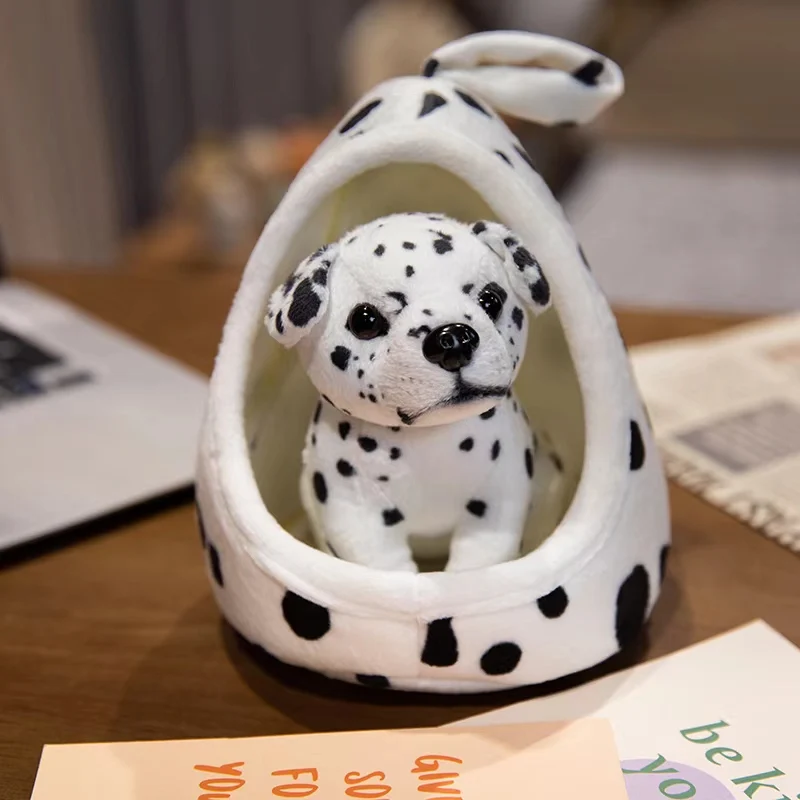 Simulation Tiger lion Leopard Giraffe Dog Plush Toy Soft Wild Animal Forest With Nest Plush Toys For Claw Machine Crane Game