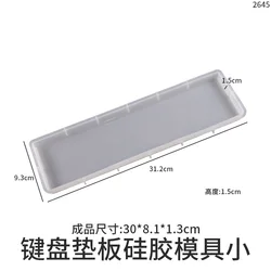 Keyboard Tray Silicone Mould Computer Fingerboard Pad UV Epoxy Resin Casting Mold For DIY Handmade Crafts Decor