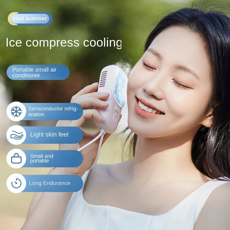 Wholesale Usb Stand Air Cooler Electric Small Refrigeration 2000mah Portable Rechargeable Bladeless Mini Hand Fan