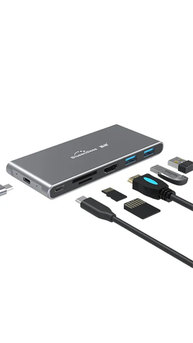 Usb c концентратор BS-MC601 Алюминиевый 6 в 1 Type-C док-станция + M.2 NGFF SSD caseusb для MP ПК ноутбук