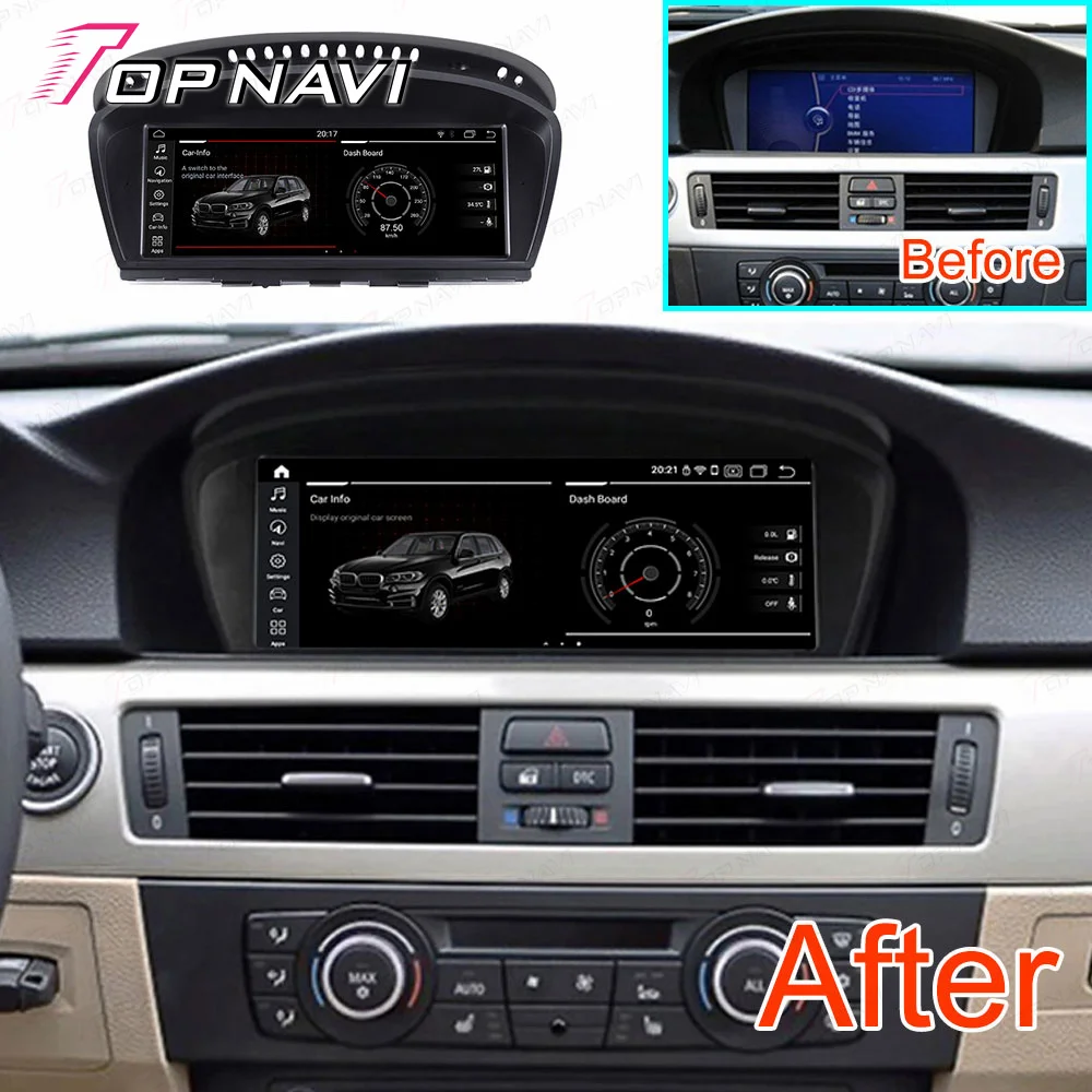 Мультимедийный плеер Автомобильный android Аудио Видео для BMW 5 Serie E60 2005 2006 2007 2008 4 + 64 ГБ GPS беспроводной полный совместимый экран
