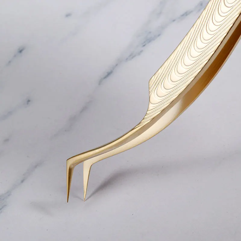 New High Precision Eyelashes Tweezers High Quality Stainless Steel Anti-static eyelash tweezers set