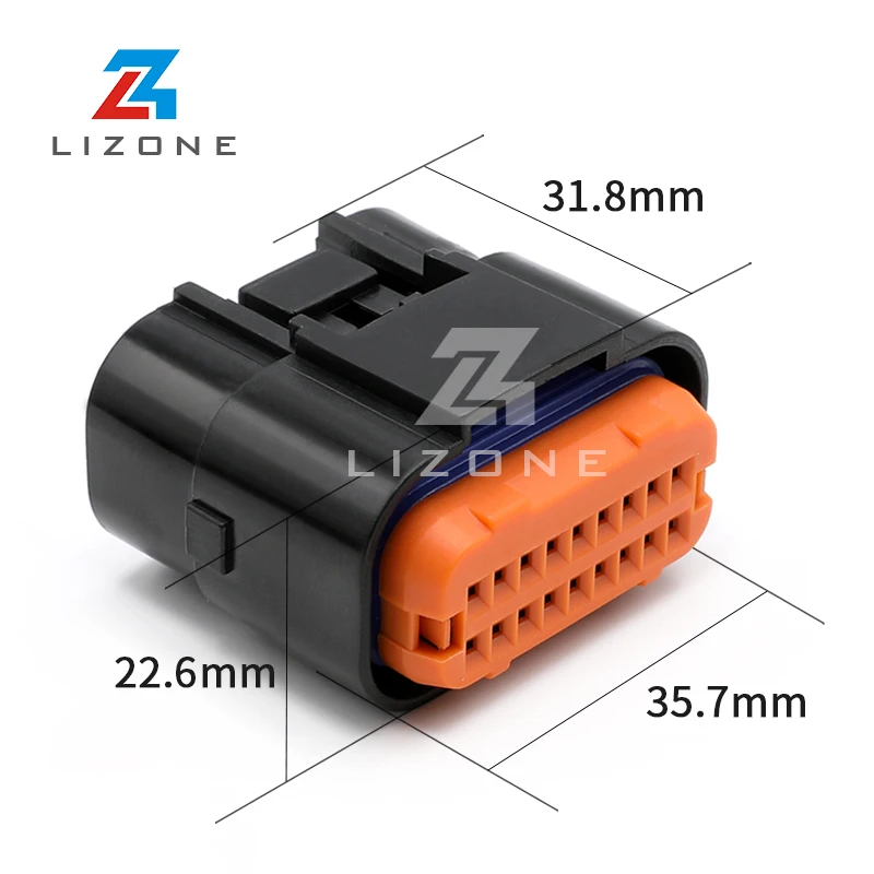 LIZONE MX23A18SF1 With Terminal 18Way ECU Connector Sealed Wire Connector for Automotive ECU Pin header JAE MX23A18SF1