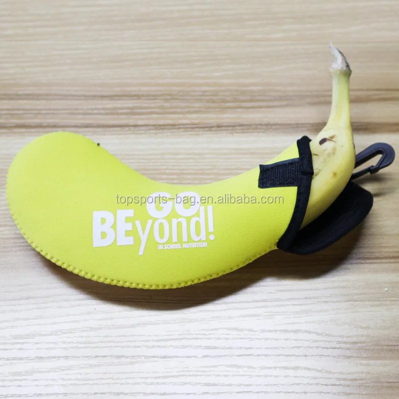 Шелковый логотип легкий неопреновый чехол в форме банана