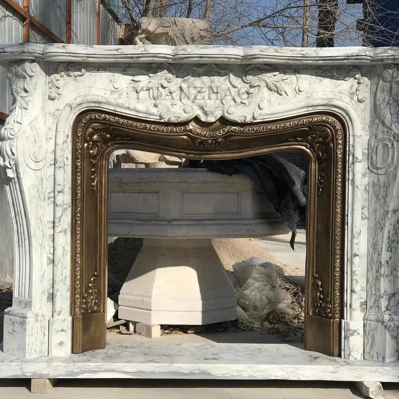 Living Room Marble Stone Fireplace Surrounds Stone Mantel  Italian Marble Fireplace