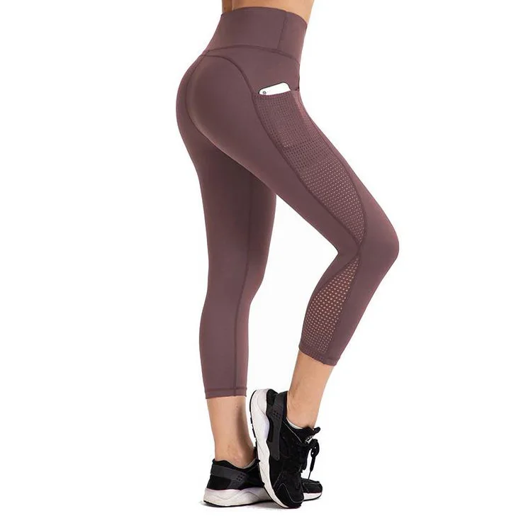 Gym Wear For Ladies Legging Tight Fashion Mesh Nylon Spandex Quick Dry Yoga Sportswear Wholesale OEM Logo Women Pants Leggings
