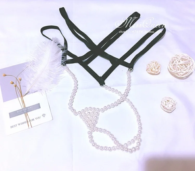 Sexy thong 2022 new wholesale Womens fashion Contracted style Handmade pearl underwear Sexy thong