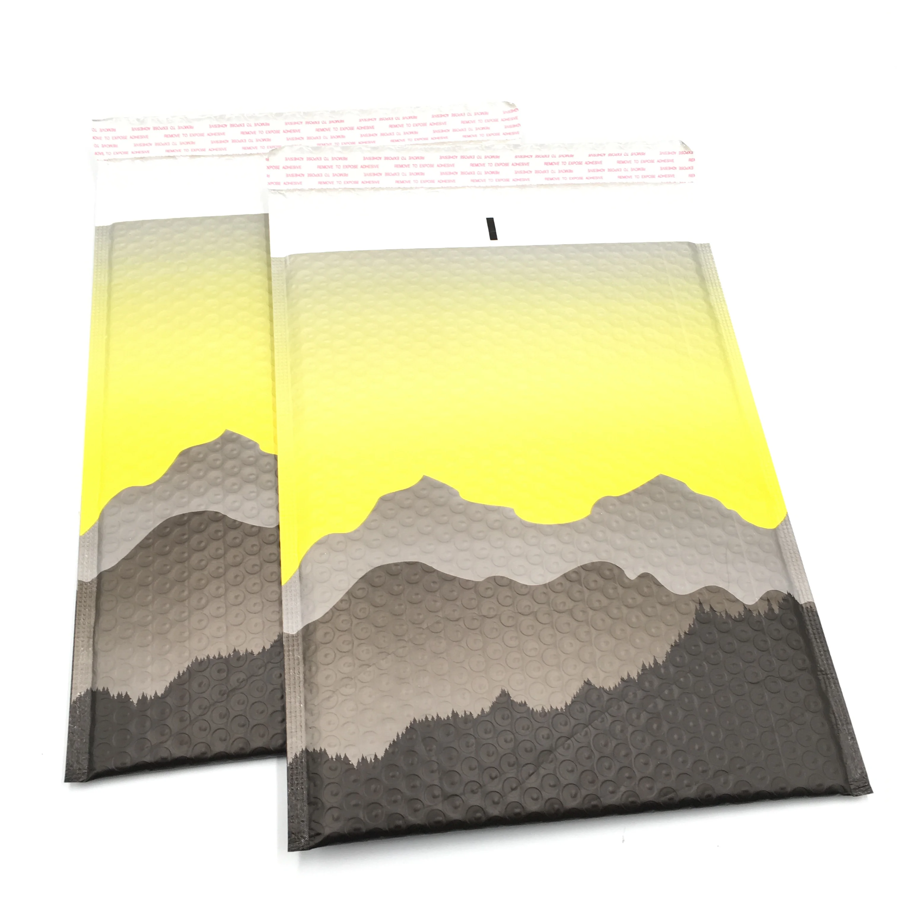 Custom Logo Printed Strong Self Seal Kraft Bubble Mailer Courier Air Mail Flyer Mailing Bags with Seal Strips