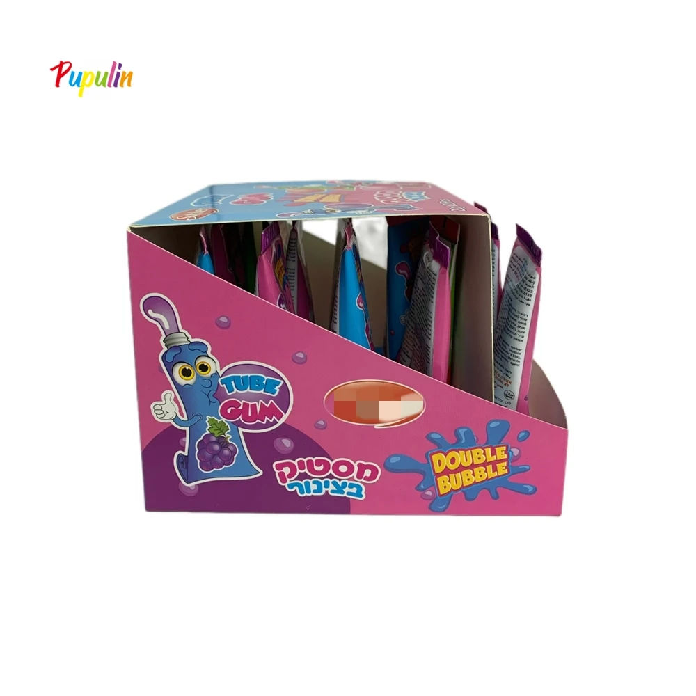 Liquid Bubble Gum in Tube with Toothpaste Shape Chewing Gum for Fruity Flavor Grape Strawberry Watermelon Jam Candy