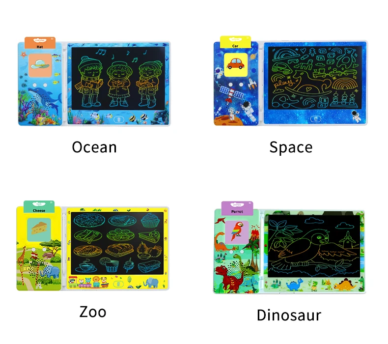 Learning Education Toys Lcd Drawing Tablet with Flash Card Reader for Toddler Kids Learning Factory directly sales and delivery