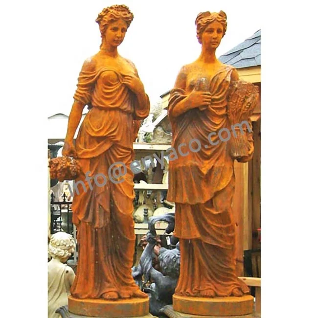 Rustic Garden Metal Mother Mary / Virgin Mary Catholic Religious Sculpture Statues