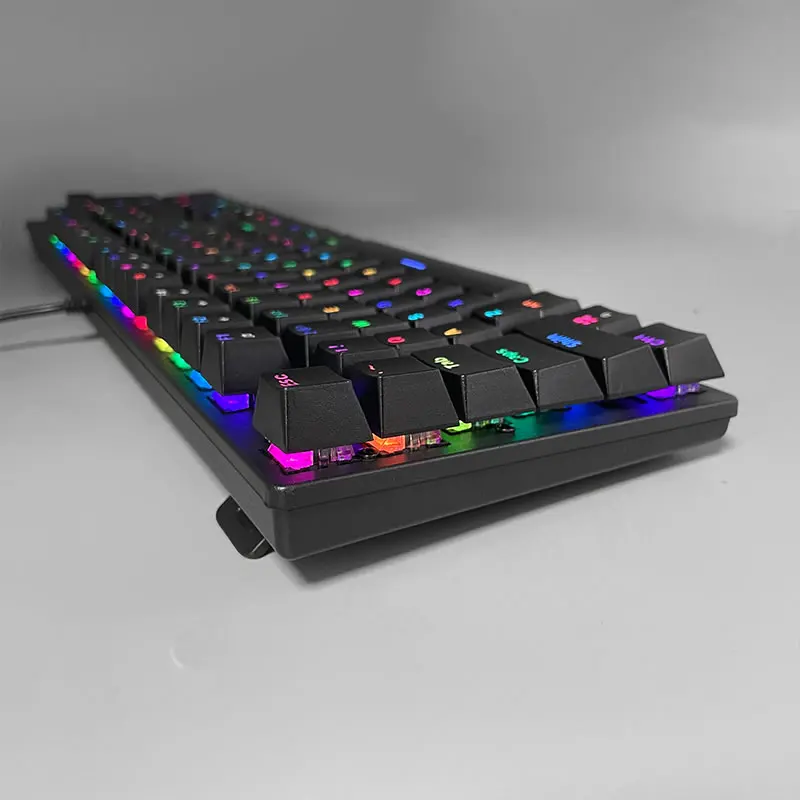 Customized Layout Gaming Keyboard 104 Keys ABS Plastic Mechanical Keyboard with 11 kinds of LED Light, YH-101A