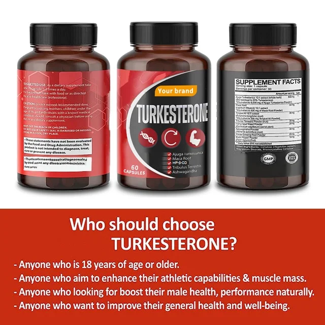 Private label herbal supplement tur-kesterone capsules male healthcare sports muscle benefits products manufacturer