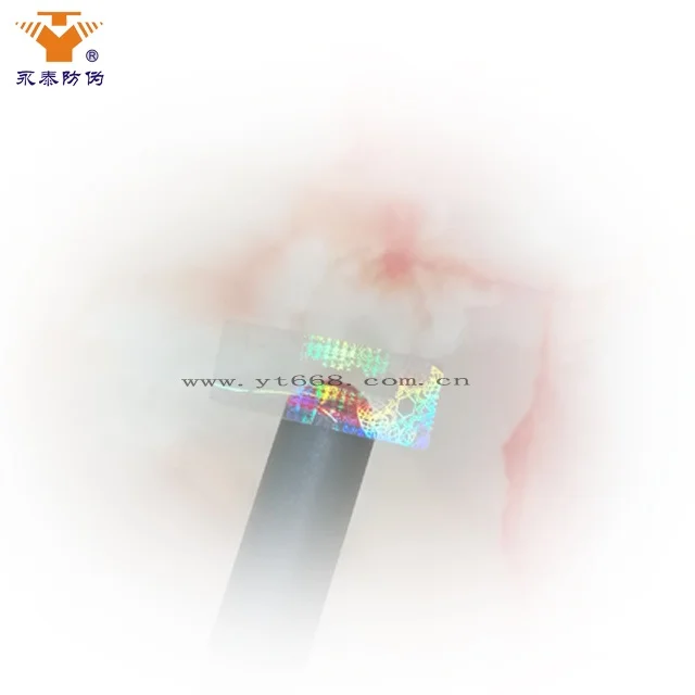 Demetallization effect transparent window sticker Custom laser 3D hologram sticker