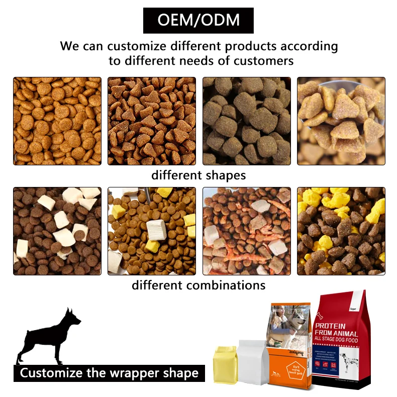 OEM High Protein Dry Dog Food Grain-Free with Fresh Meat Healthy Pet Food for Adult Dogs Featuring Chickens as Main Ingredient
