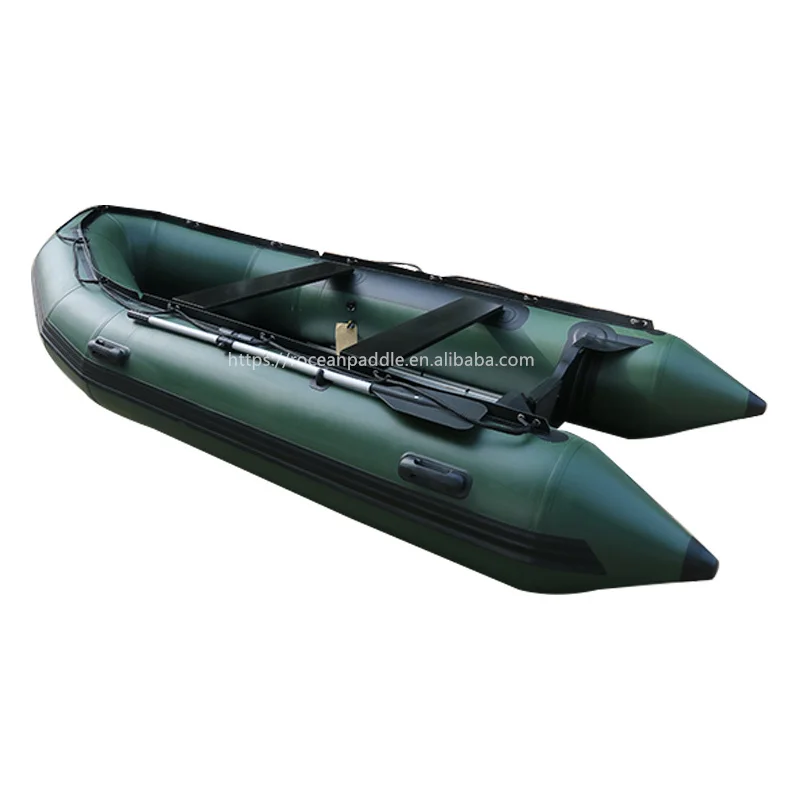 3m 4m Inflatable Aluminum Floor Bottom Rubber Boat Custom PVC Fishing Rescue Speed Rowing Boat with Motor for Sale