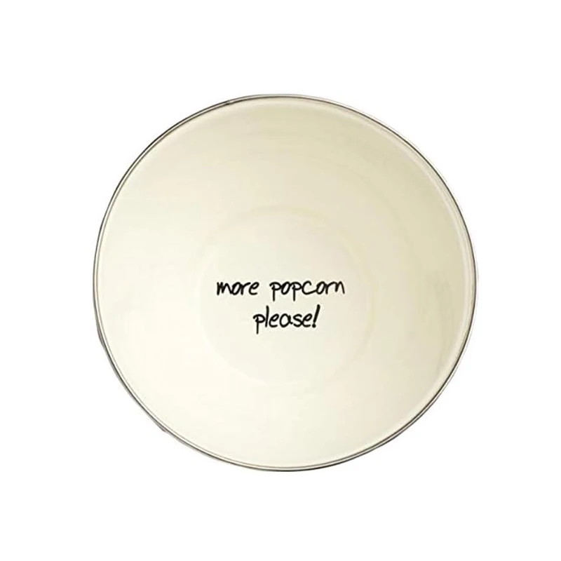 Wholesale Hot Sale Large Capacity Metal Salad Bowl Custom Size 12cm 16cm 18cm 20cm 26cm  Enamel Popcorn Bowl