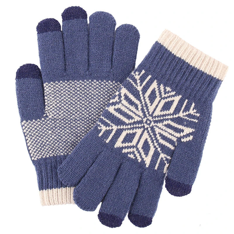 Touch screen gloves manufacturers cheap and fashionable acrylic knitted touch screen warm winter gloves