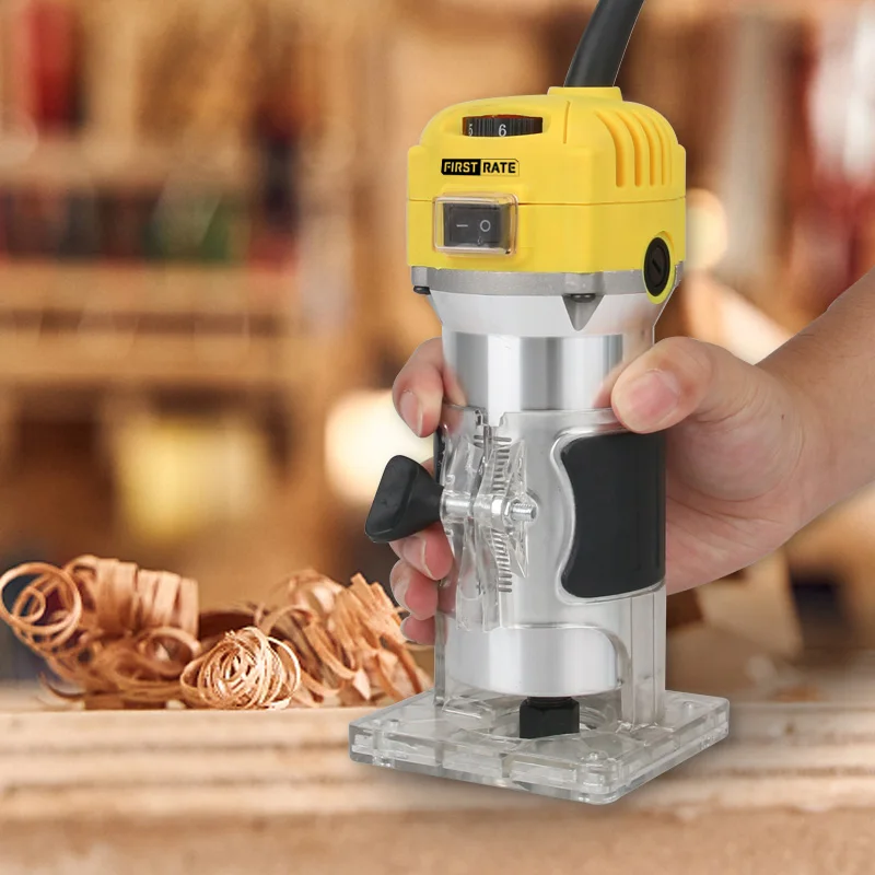 Hand Wood Electric Router Edge Trimmer Metal Blade Wood Router Machine
