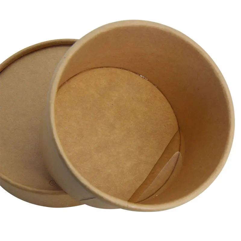 ODM/OEM Embalagem Round White Biodegradable Food Grade Take Away Salad Fast kraft Edible Packaging Manufacturer Suppliers