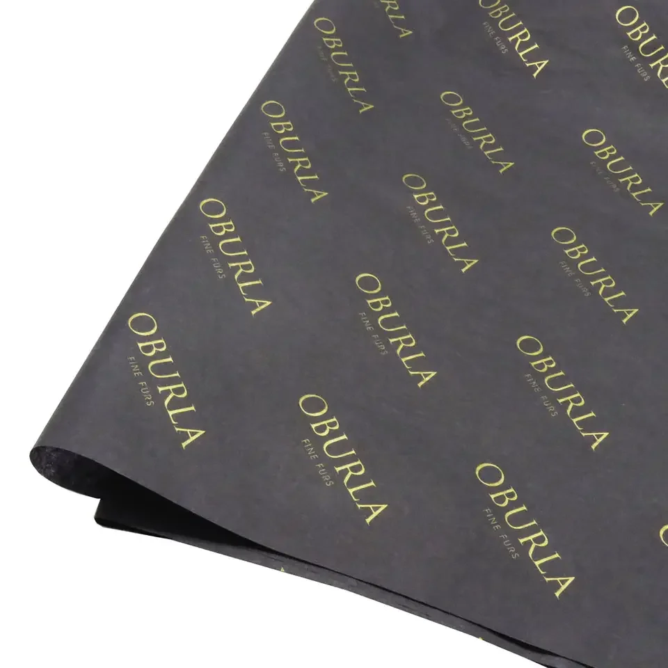 custom gold logo cotton tissue paper clothes wine gift retail wrapping filler silk paper packaging