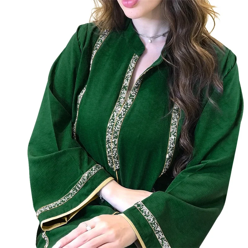 white muslim islamic prayer clothing women dress open femmes robe black musulmane abaya dubai 2023 niqab