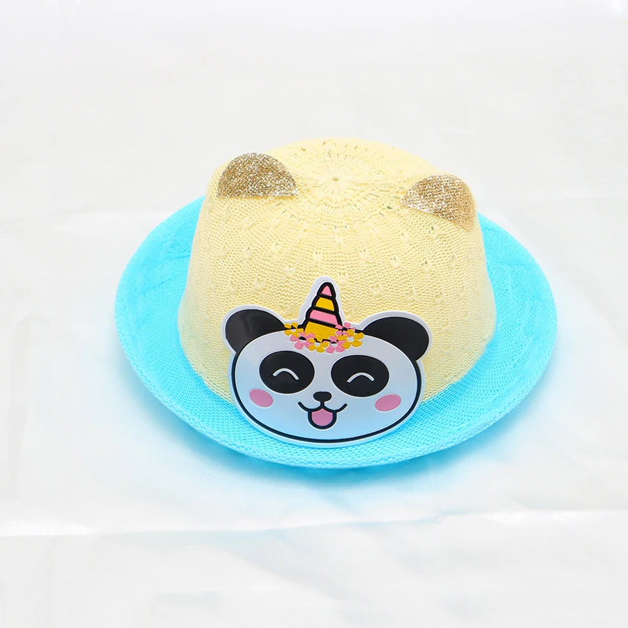 New Fashionable Casual Trendy Brand Children Cute Sun-shading Sunscreen Cap Beach Straw Hat