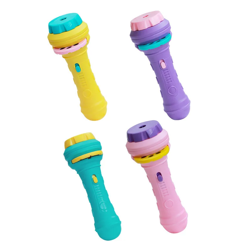 Flashlight Cartoon Novelty Toy Cute Baby Sleeping Story Lighting Prop Projector Slide Lamp Toy Early Education Toy