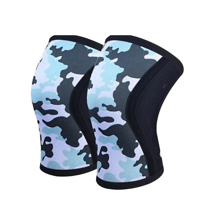 Фабричный неопреновый бандаж на колено с логотипом под заказ для тяжелой атлетики, тренажерного зала, бандаж 7 мм для мужчин и женщин