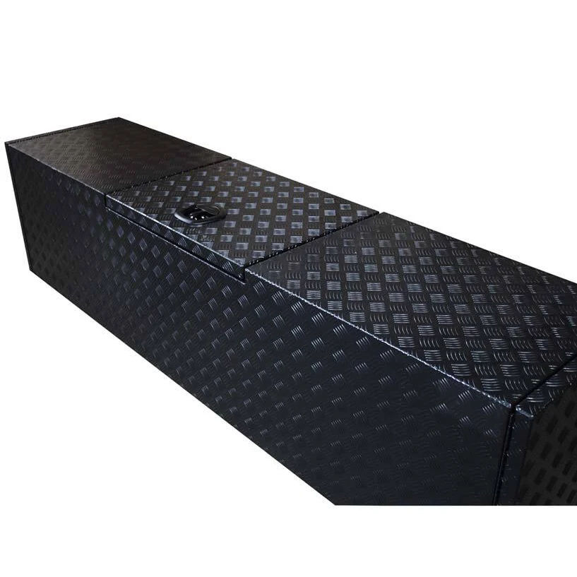 Checker plate Big Space Aluminum Truck Tool Box Underbody Trailer Storage With Lock