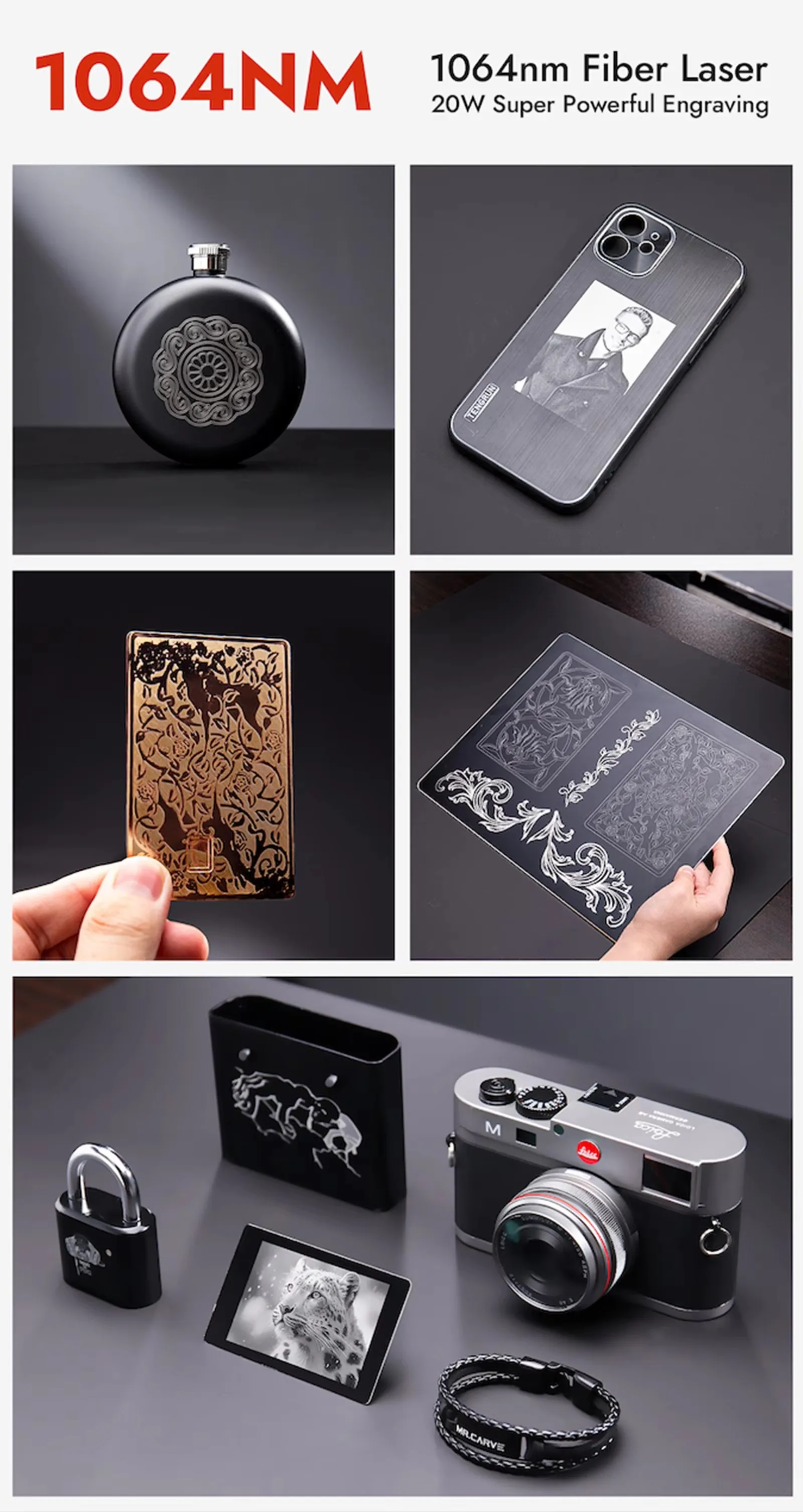 Universal Mobile App Operation Fiber Laser Engraving Machine Autofocus Laser Graver Laser Marking Machines For All Metals