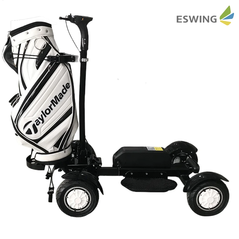 Easy Foldden Four Wheels Electric Push Golf Buggy 4 Wheel Golf Cart Scooter