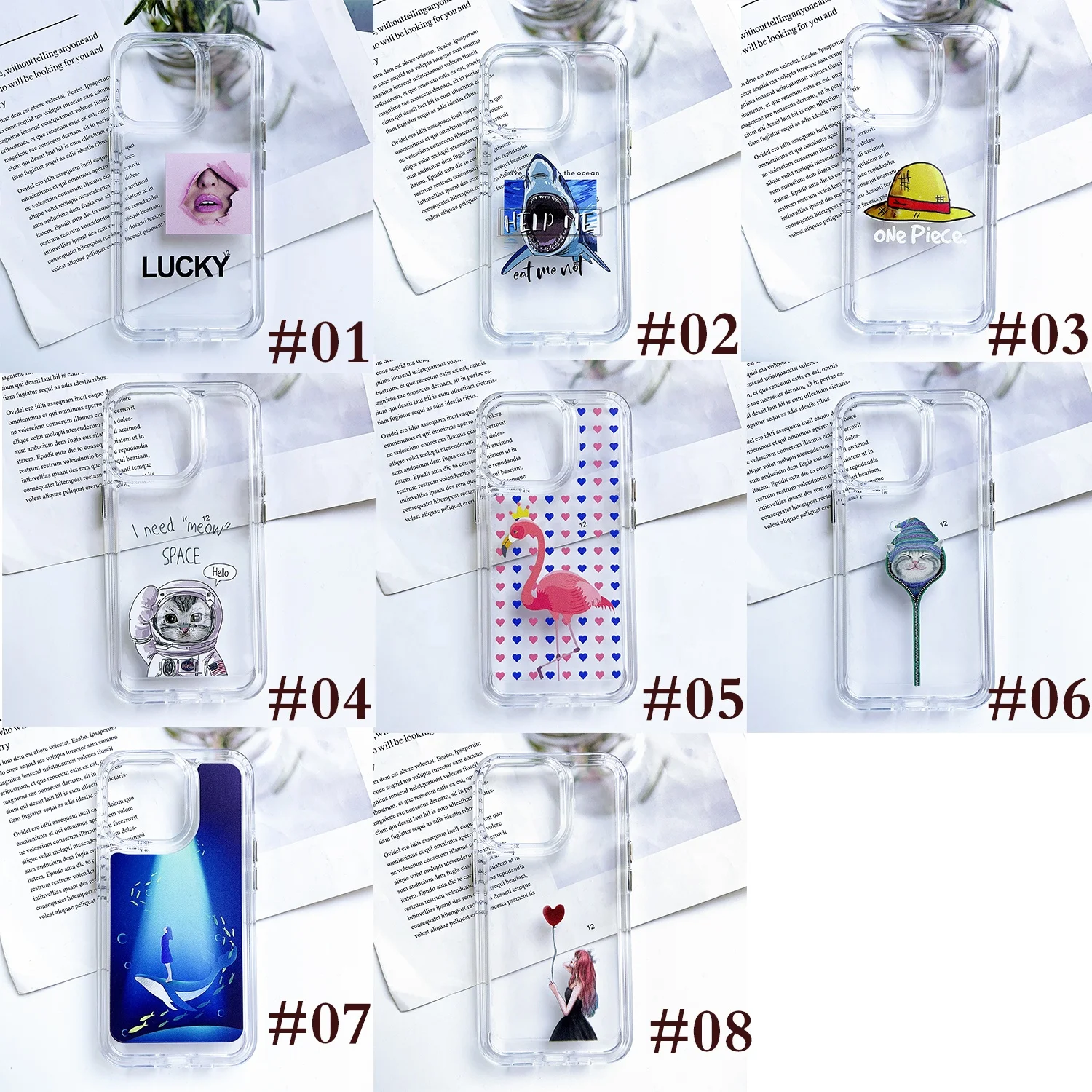 custom printing design pattern phone case pc tpu space phone case clear transparent phone case for iphone 14 pro max