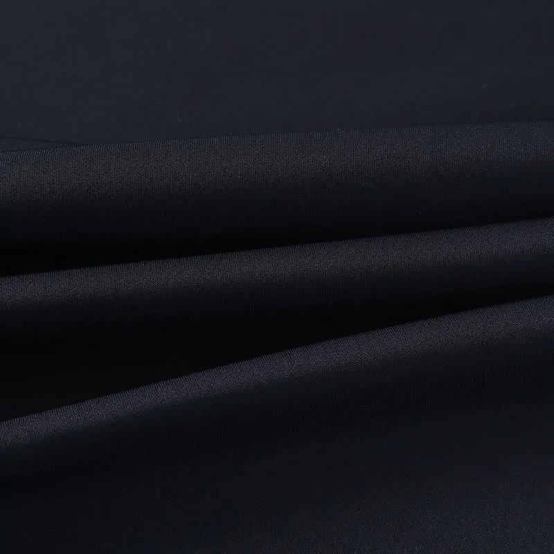 Wholesale 100% Polyester Nida Fabric Super Black Arabic Robe Abaya for Muslim Dress