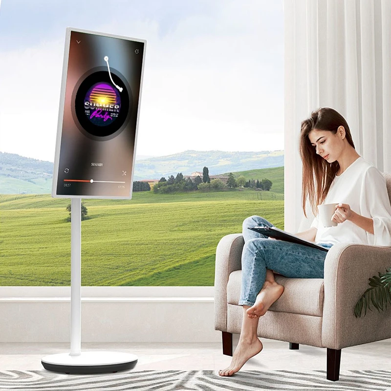 Live Interactive 21.5/24/27 Inch Mobile Android Smart Touch Screen Wireless Monitor Rotate Adjustable Portable Tv
