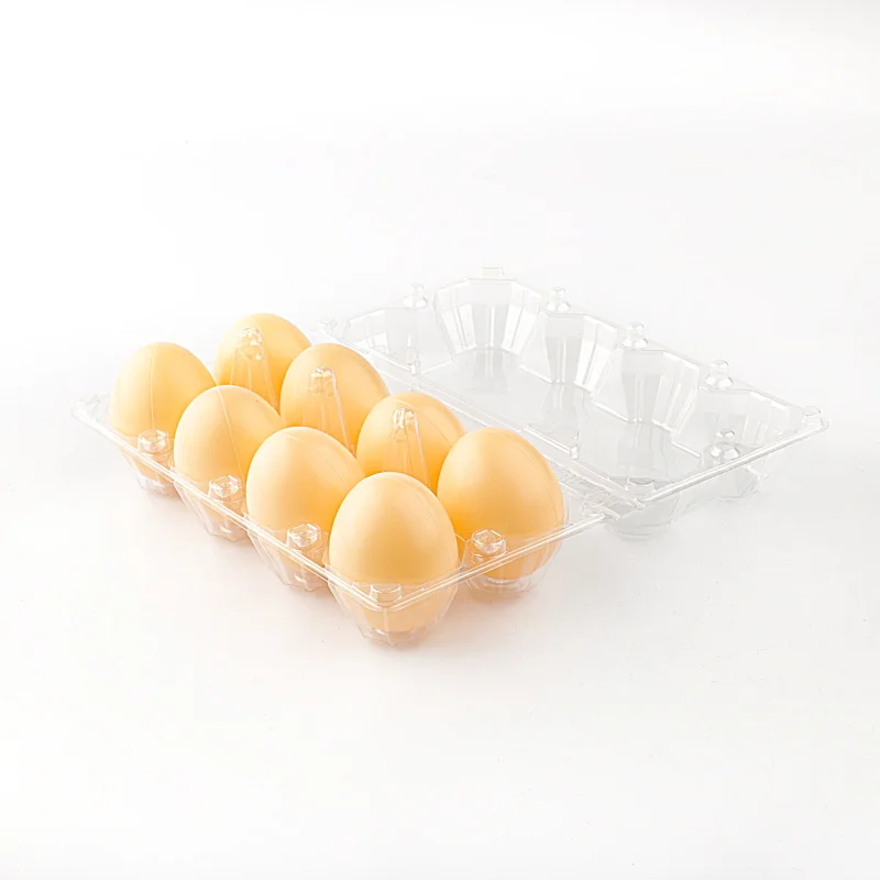 transparent plastic egg packaging box egg transparent container trays egg carton tray