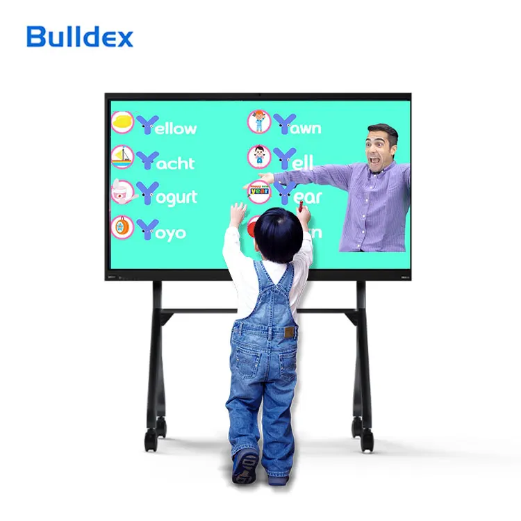 HDFocus OEM Pizarra Inteligente 4K Schule Electronic Drawing Interactive Board Interactive Whiteboard With Touch Screen Panel